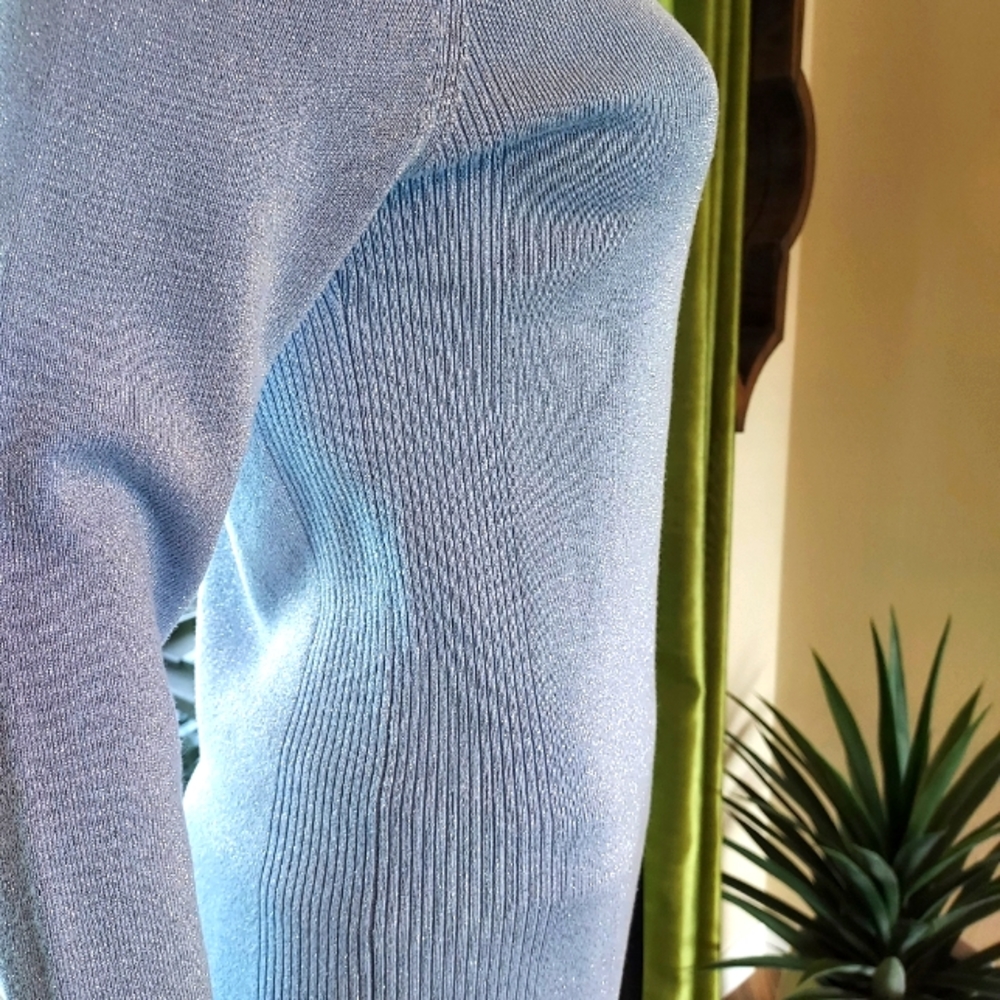 Chico's Rayon/Poly Blend With Silver Metallic Thr… - image 6